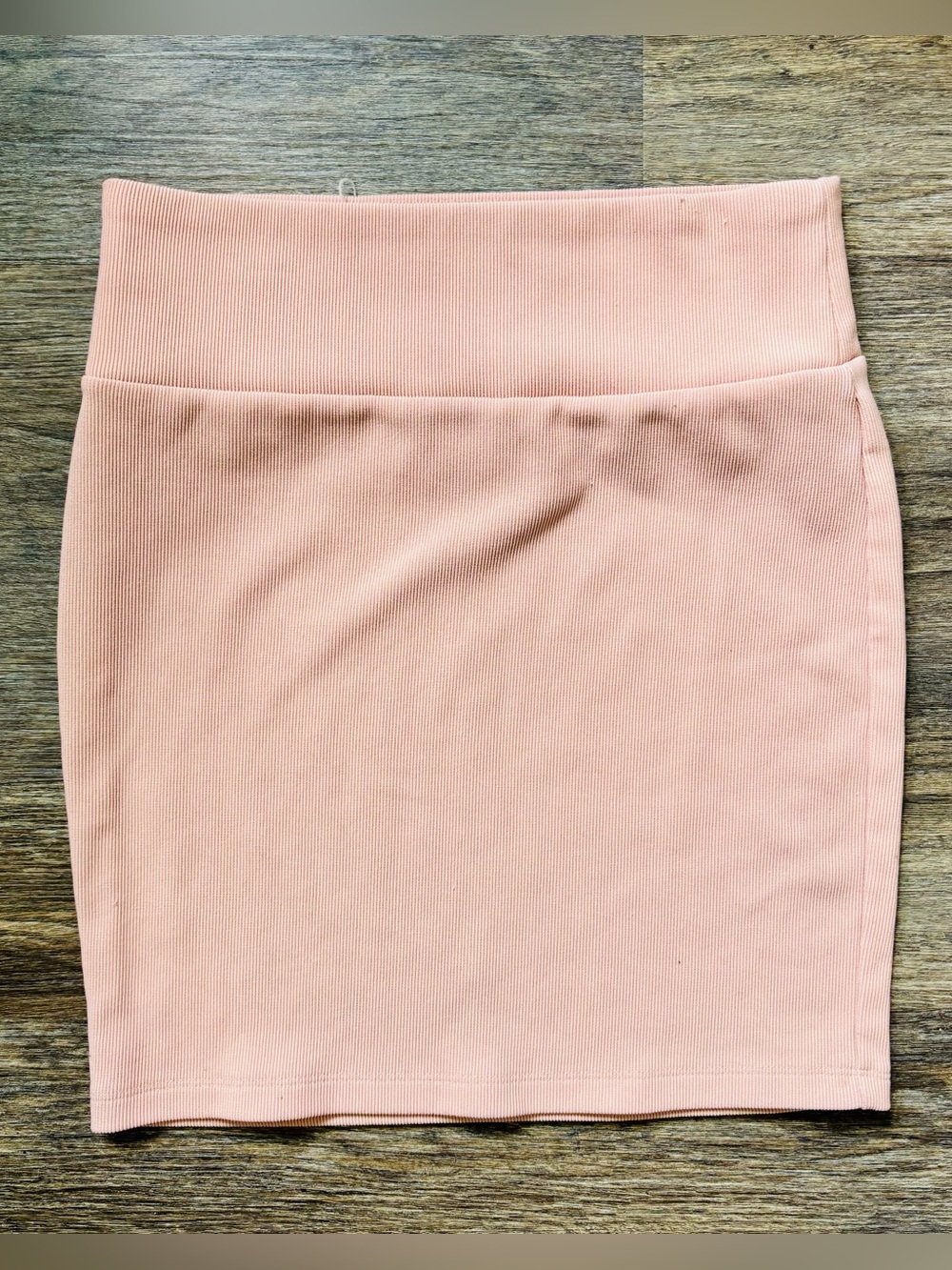 Forever 21 Light Pink Ribbed Pencil Skirt